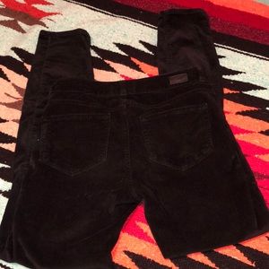 Black Corduroy Paige Skinny Jean